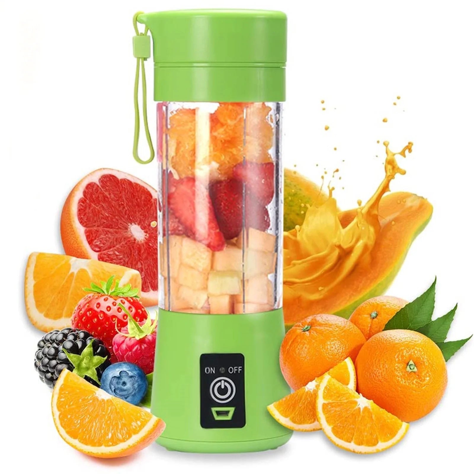 Compact, Travel Size, USB Rechargeable 6 Blades Design Portable Handheld Blender with Powerful Motor: Perfect for Smoothies, Shakes, Fruit/Veggie Juicer & Baby Food