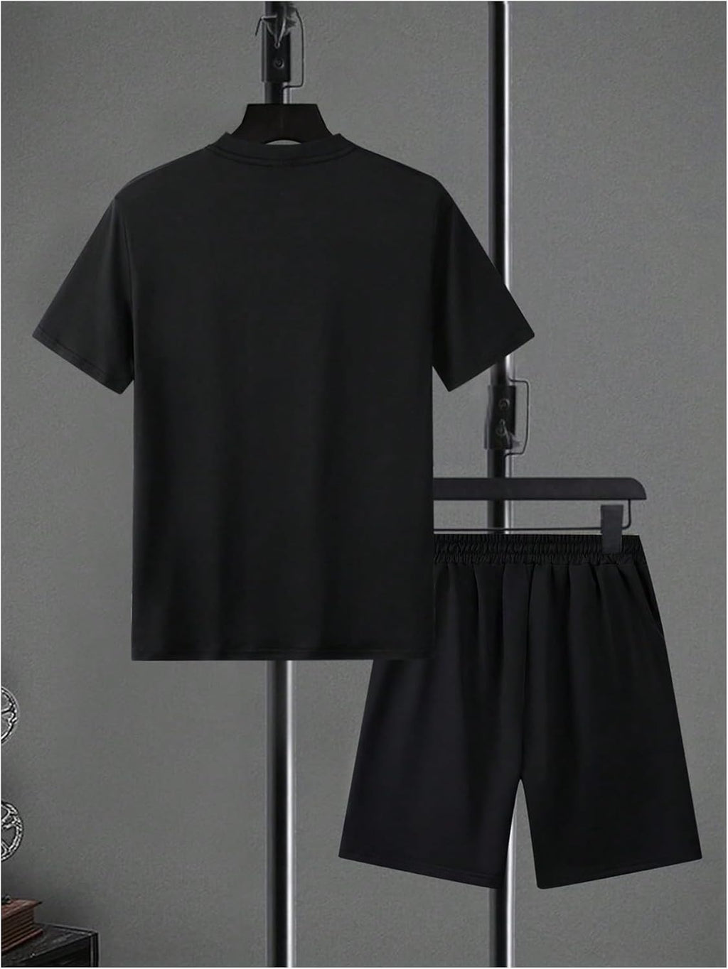 Men'S 2 Piece Short Sets Graphic Print Short Sleeve T Shirts and Drawstring Shorts Clothing Set