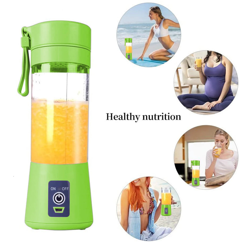 Compact, Travel Size, USB Rechargeable 6 Blades Design Portable Handheld Blender with Powerful Motor: Perfect for Smoothies, Shakes, Fruit/Veggie Juicer & Baby Food