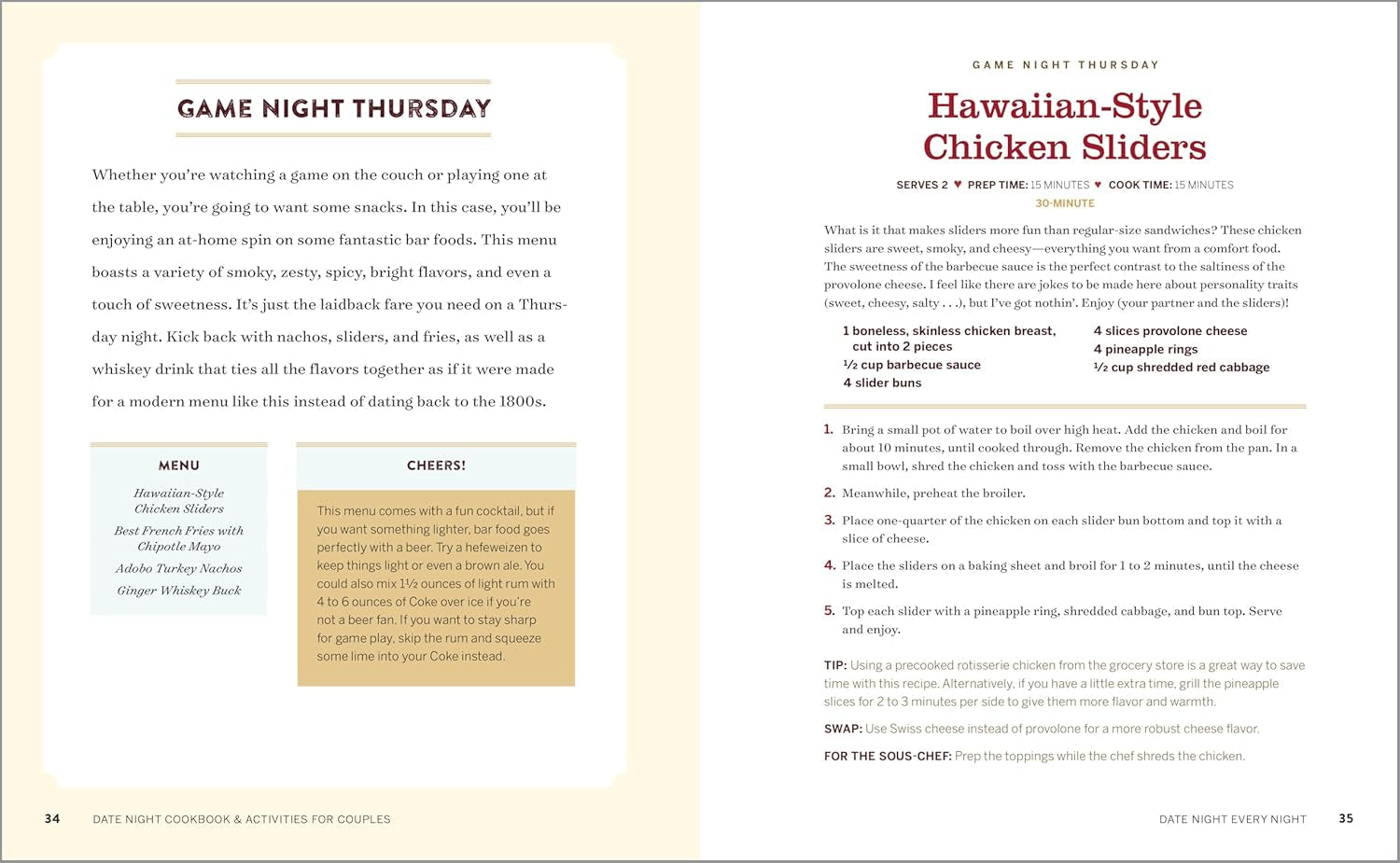 Date Night Cookbook and Activities for Couples: Recipes and Games for a Romantic Night In