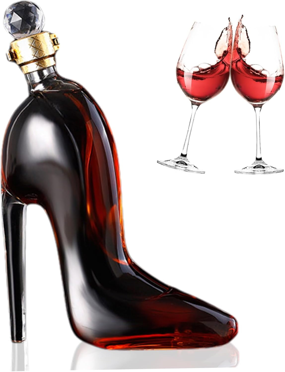 Liquor Decanter, 350Ml Wine Decanter High-Heeled Shoes Shape, Set for Women, High Heel Bottle for Wine