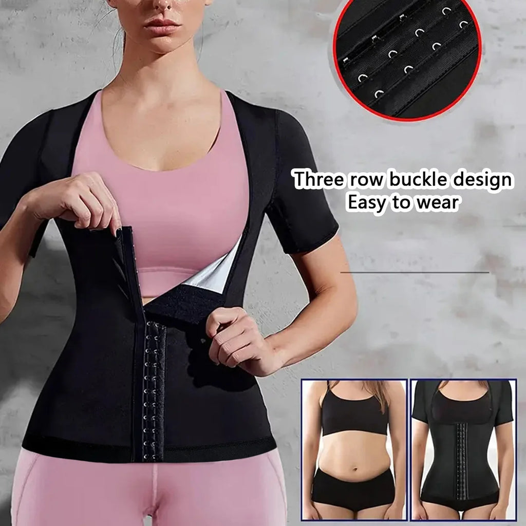 Women'S Body Shaping Waist Training Vest Slimming Shaping Clothes Sauna Compression Clothes Tummy Top Body Shaping Clothes