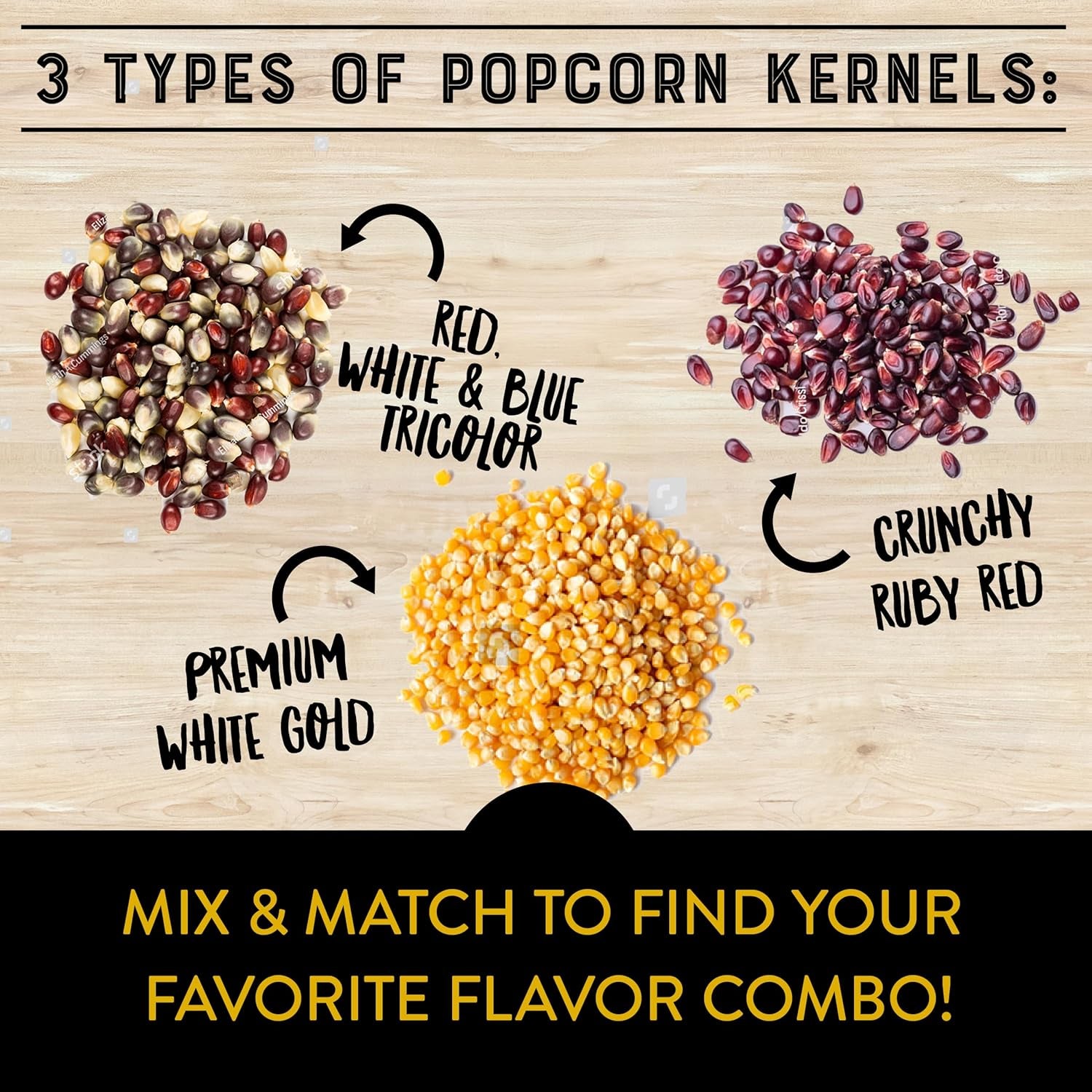 Movie Night Small-Batch Popcorn Gift Set – Includes 3 Gourmet Non-Gmo Popcorn Kernel Varieties & 5 Flavorful Seasonings – Perfect Snack Gift Box for Parties, Holidays, or Movie Lovers