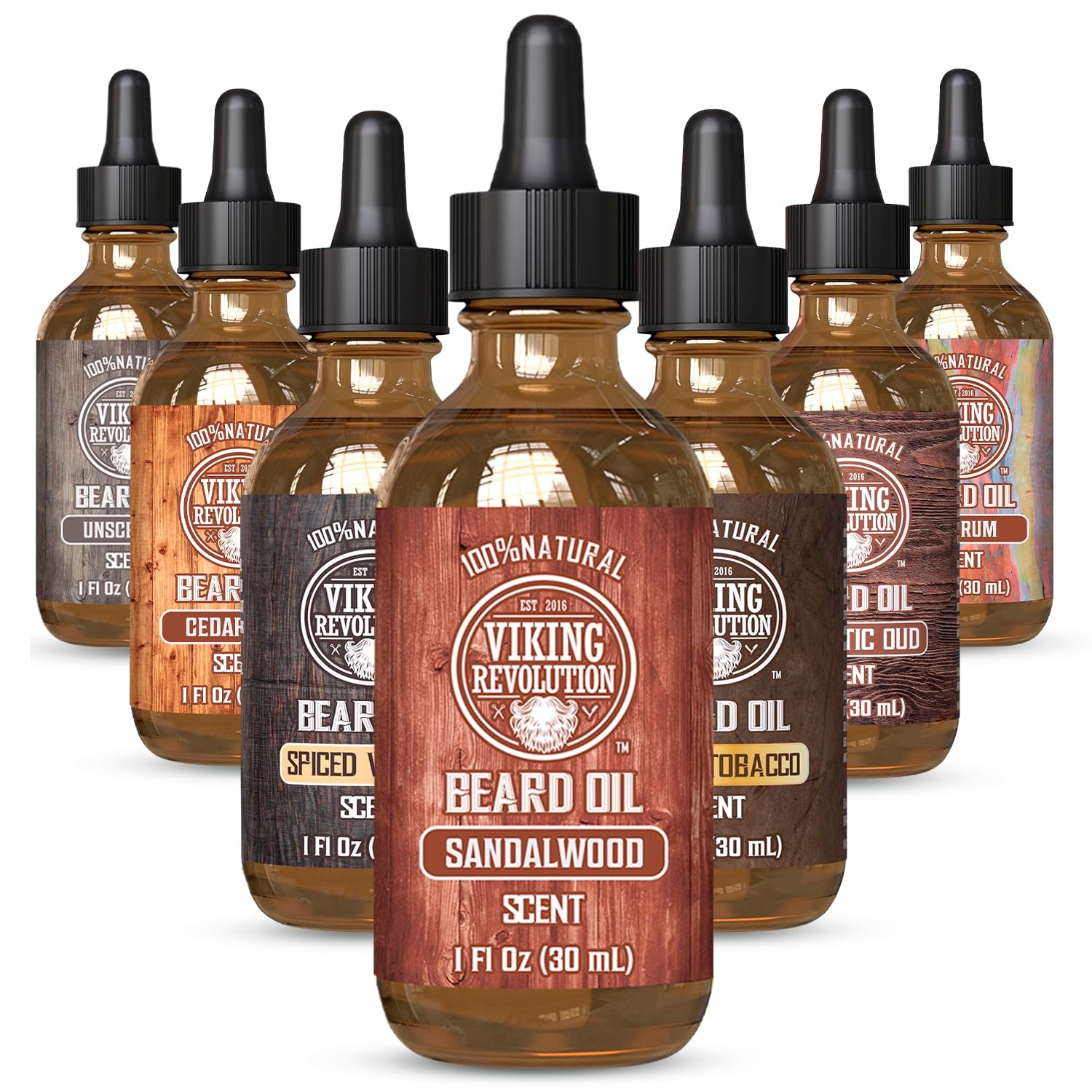 Beard Oil for Men - Natural Mens Beard Oil with Argan Oil and Jojoba Oil - Beard Softener, Strengthens and Moisturizes - Beard Conditioner for Men (Sandalwood, 1 Pack)