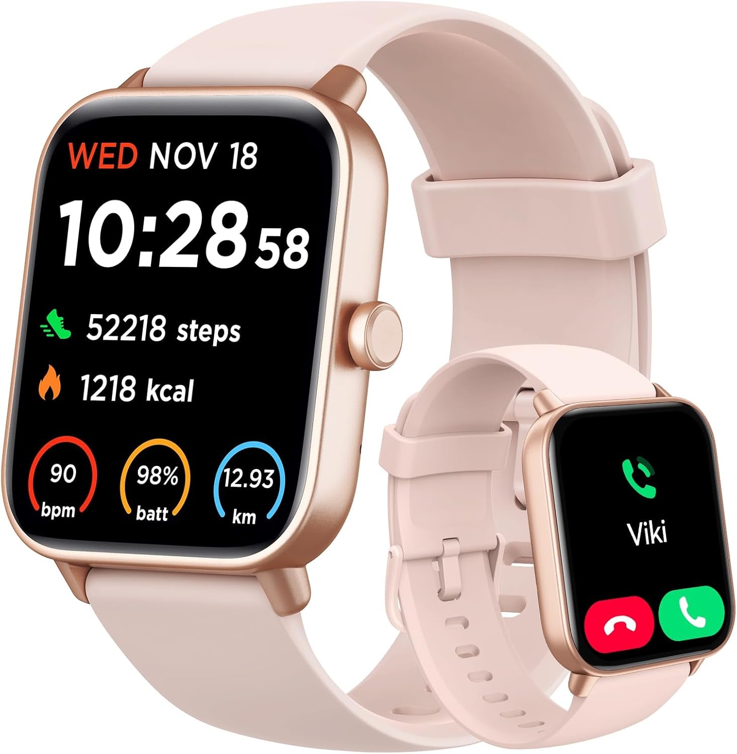 Smart Watch for Women Android & Iphone, Alexa Built-In, IP68 Waterproof Activity Fitness Tracker with Bluetooth Call (Answer/Make), 1.8" Smartwatch with Heart Rate/Spo2/Sleep Monitor, 100+ Sports Mode