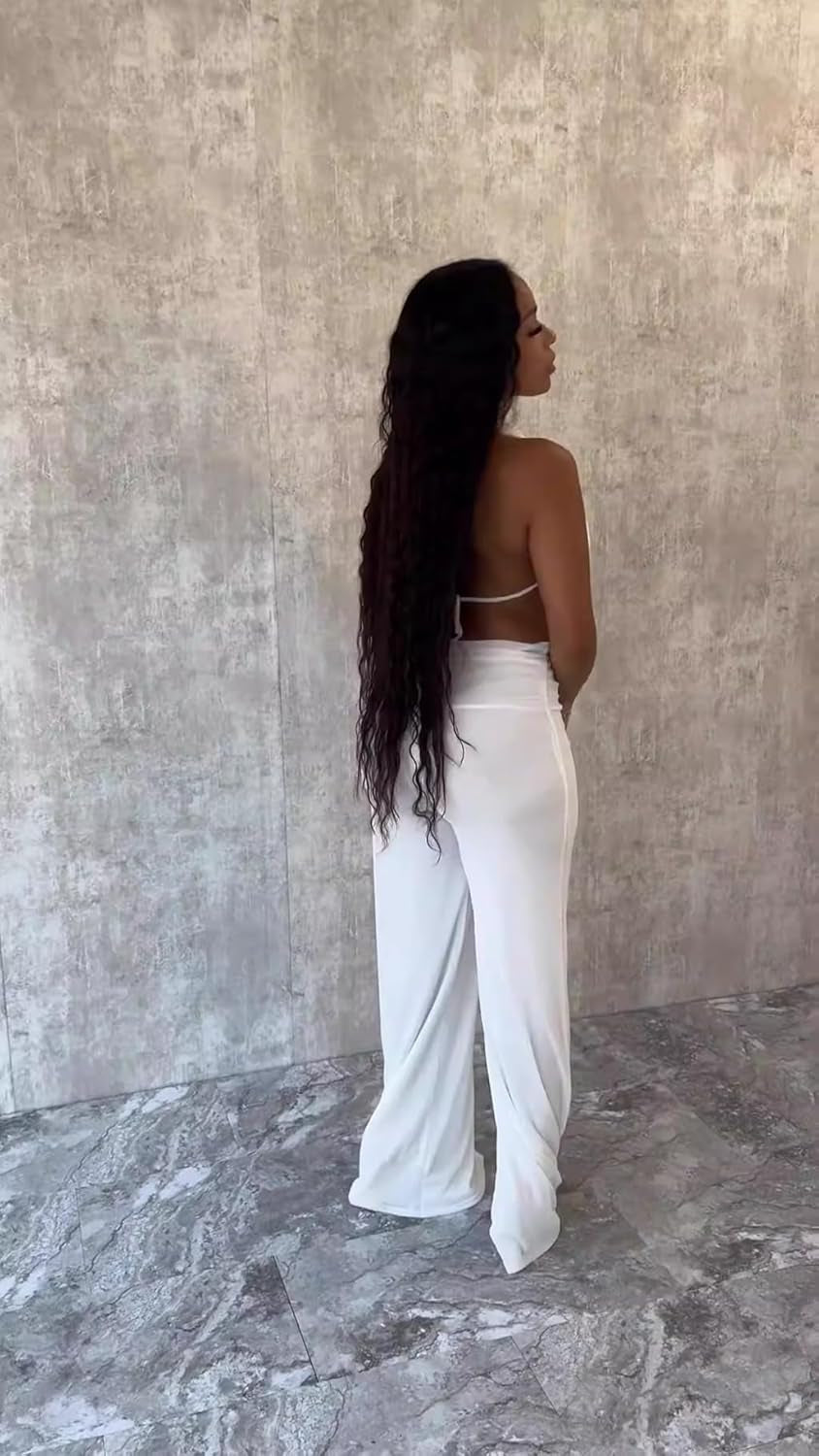 Party Outfits for Women Sexy 2 Piece Stretchy Halter Neck Backless Sexy Two Piece Sets for Women Party Wear 2026