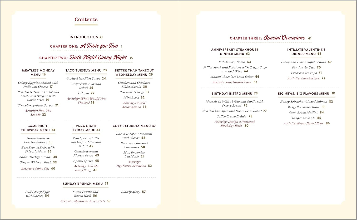 Date Night Cookbook and Activities for Couples: Recipes and Games for a Romantic Night In